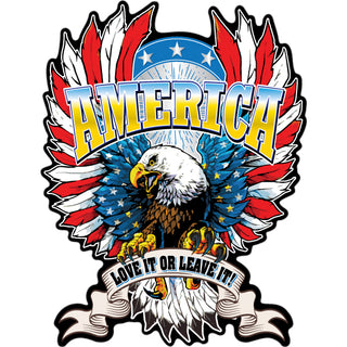 Novelty   Love or Leave Eagle Sticker