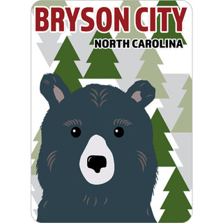 Bryson City  NC Minimalist Bear Sticker