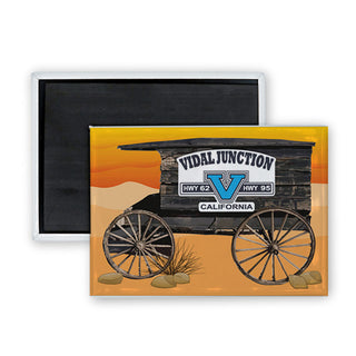 Vidal Junction Old Wagon Rectangle Badge Magnet