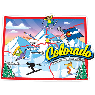 OK4 Colorado Ski Map Sticker