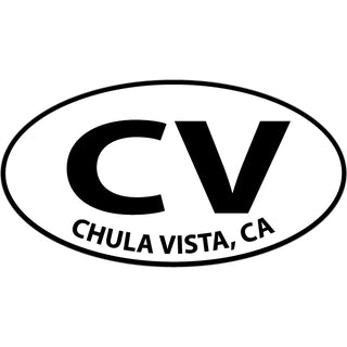 Chula Vista  CA Euro Oval Sticker