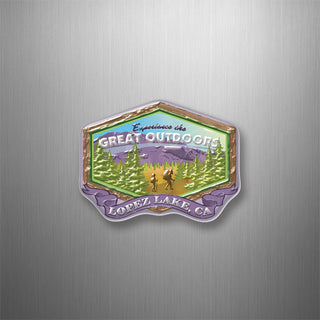 Lopez Lake  CA Great Outdoors Hiking (00999)   plastic magnet (working) 3D Magnet