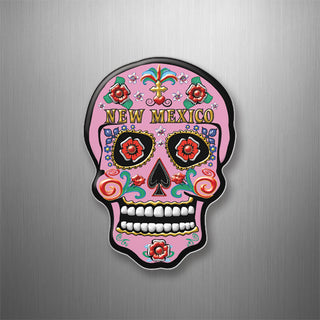 New Mexico   Pink Sugar Skull 3D Magnet