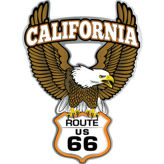 California Eagle Clutching Route 66 Shield Sticker