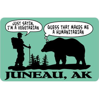 Juneau AK Humanitarian Vegetarian Sticker