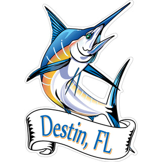 Marlin   Destin  FL Marlin Sticker
