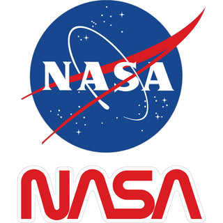 NASA Blue Planet Logo & Red Logotype 2up Sticker