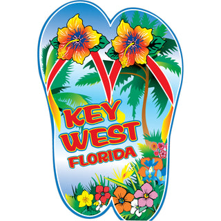 OK3 Key West Flip Flop Flowers Sticker