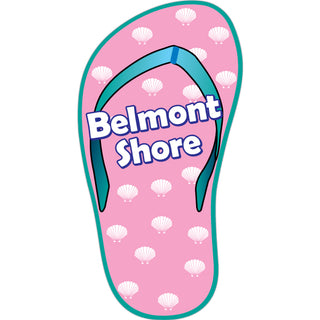 OK4 Belmont Shore Pink Flip Flop (00149) Sticker