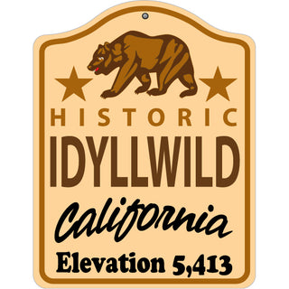 OK4 Idyllwild  CA Historic Bear Sign Sticker