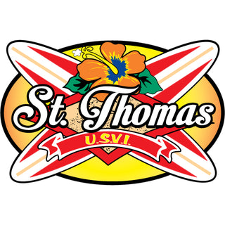 St Thomas Crossing Surfboards Sticker