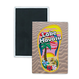 Lake Havasu Flip Flop Sunset Rectangle Badge Magnet