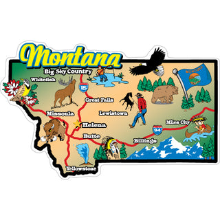 States Montana Map Sticker