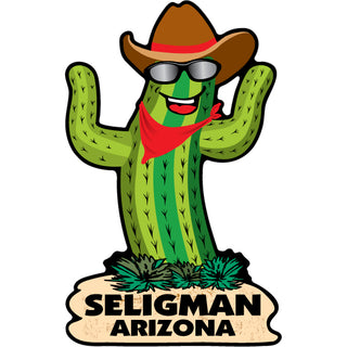 Seligman Arizona   Happy Cactus Sticker