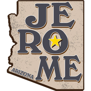 Jerome AZ Arizona Map Sticker