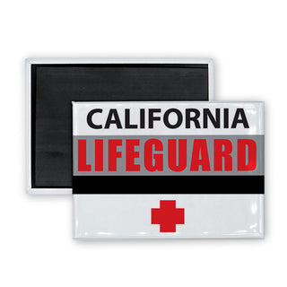 California LIfegaurd Rectangle Badge Magnet