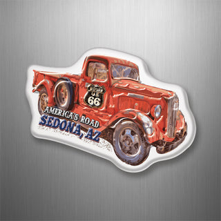 Sedona  AZ   Route 66 Red Truck 3D Magnet