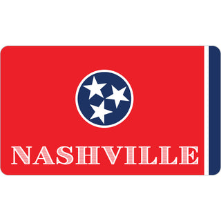 Nashville on Tennessee Flag mini Sticker