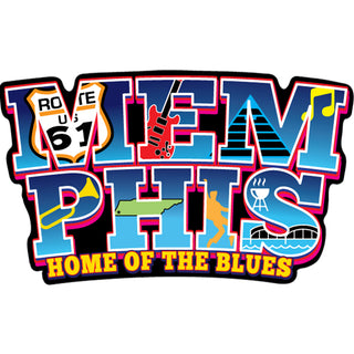 Memphis Icons Home of the Blues Sticker
