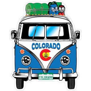 OK4 Colorado Flag Bus Front View Sticker