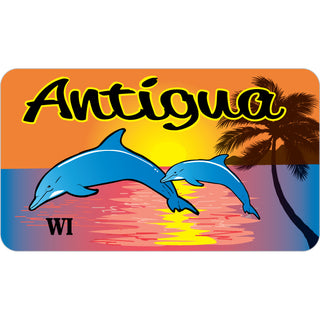 Antigua Dolphins Sunset Sticker