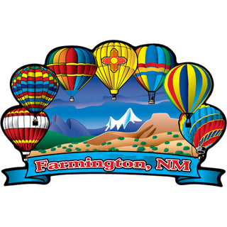 Farmington  New Mexico   Hot Air Balloons Sticker