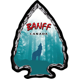 Banff Canada Wolf Arrowhead Sticker