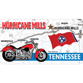 OK4 Hurricane Mills Motorcycle with Tennessee Flag Sticker