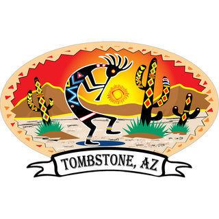 Tombstone  AZ   Kokopelli Oval Sticker