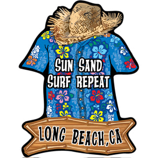 OK4 Long Beach CA Hawaiian Shirt (00179) Sticker