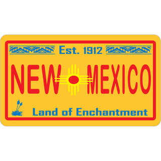 New Mexico   New Mexico Yellow License Plate Sticker