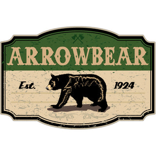 Arrowbear   Green and Tan Shape Sticker