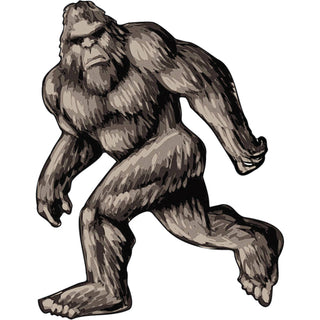 Novelty Angry Brown Bigfoo Sticker