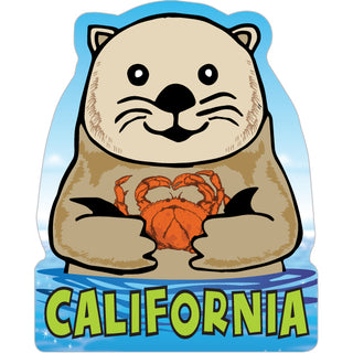 California Sea Otter Cartoon Sticker
