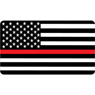 Novelty   Firefighter Tribute American Flag Sticker
