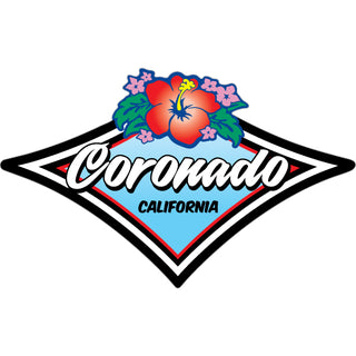 OK4 Coronado  CA Hibiscus Diamond (00109) Sticker