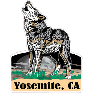 Yosemite  CA   Howling Wolf Sticker
