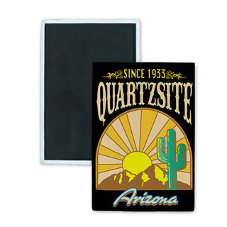 Quartzsite  AZ   Desert Sunrise Rectangle Badge Magnet