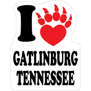 Gatlinburg I Heart Paw small Sticker