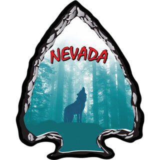 Nevada Wolf Arrowhead Sticker