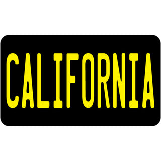 California Black License Plate Sticker