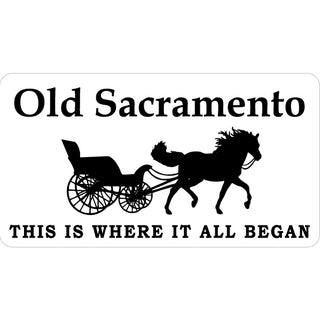 Old Sacramento California Horse and Buggy Sticker