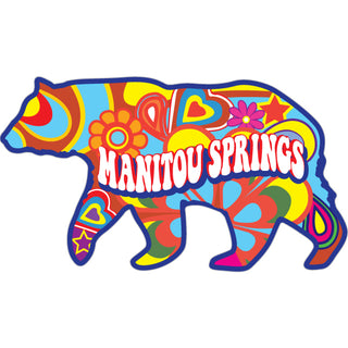 OK3 Manitou Springs Hippie Bear Sticker