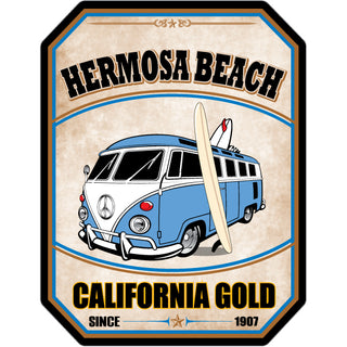 Hermosa Beach  California   Bus Corner View Cut Corners Sticker