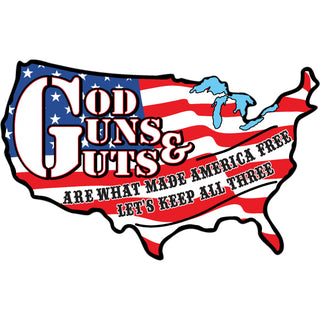 Guns God Guts   Guns  God & Guts Sticker