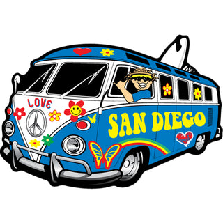San Diego   Hippie Bus Sticker