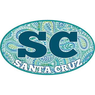 Santa Cruz   SC Paisley Filled Euro Oval Sticker