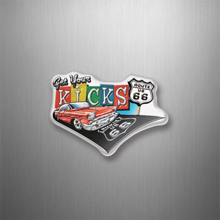 Get Your Kicks Route 66 Car (00576) 3D Magnet