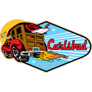 Carlsbad  CA Woody on Diamond Sticker