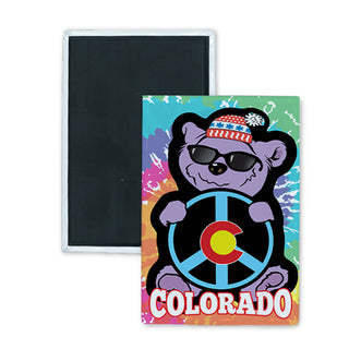 Colorado   Peace Bear Rectangle Badge Magnet